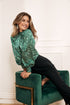 Gwendolyn Snake Mock Neck Blouse
